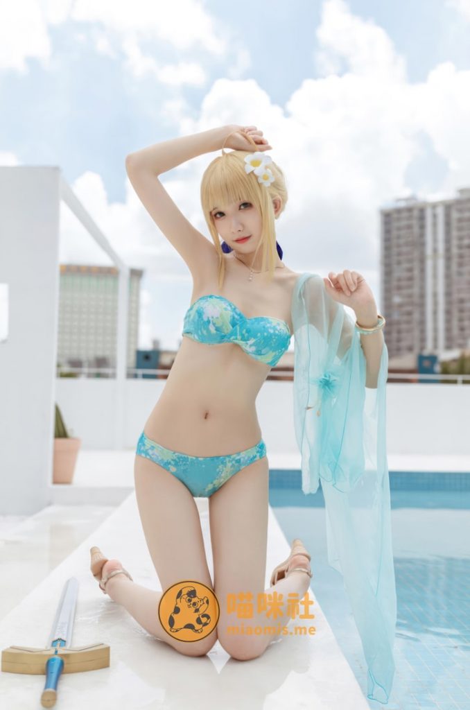 图片[1]-封疆疆v NO.82 FGO Saber 泳装[49P-402MB]-喵咪社